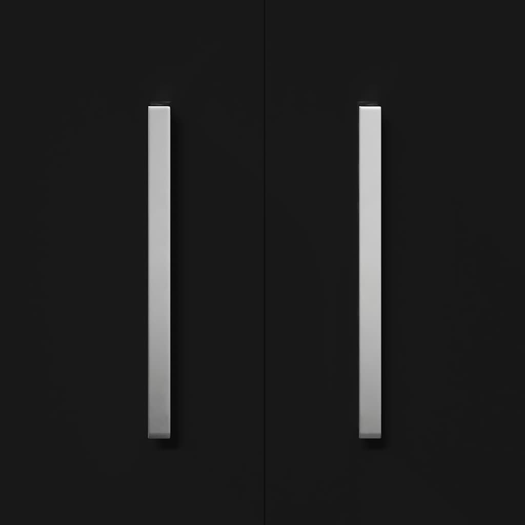 Schuhschrank Schwarz 55x35x108 cm Holzwerkstoff