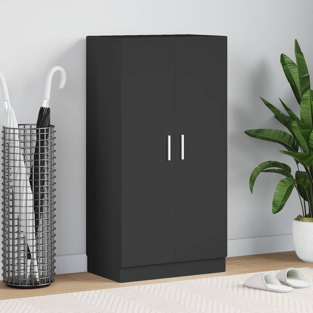 Schuhschrank Schwarz 55x35x108 cm Holzwerkstoff