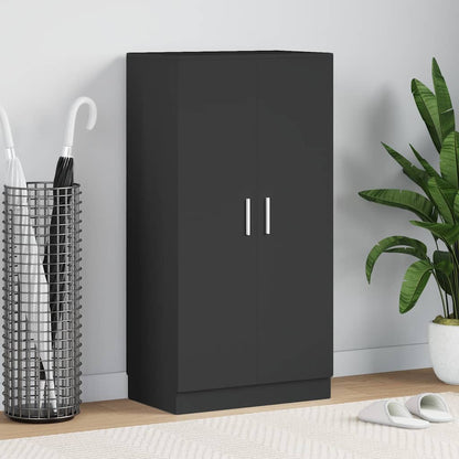 Schuhschrank Schwarz 55x35x108 cm Holzwerkstoff