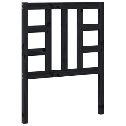 Kopfteil Schwarz 81x4x100 cm Massivholz Kiefer