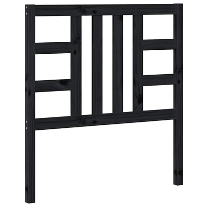 Kopfteil Schwarz 96x4x100 cm Massivholz Kiefer