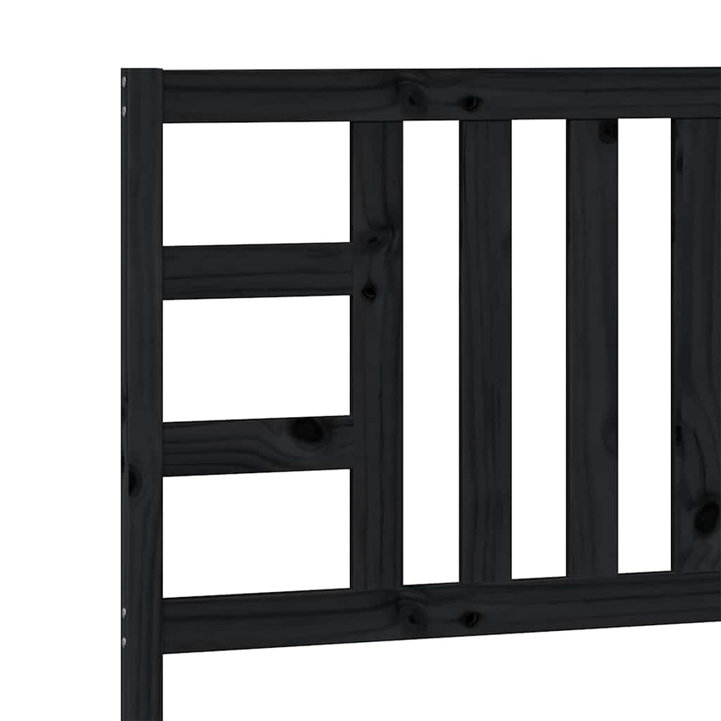 Kopfteil Schwarz 96x4x100 cm Massivholz Kiefer