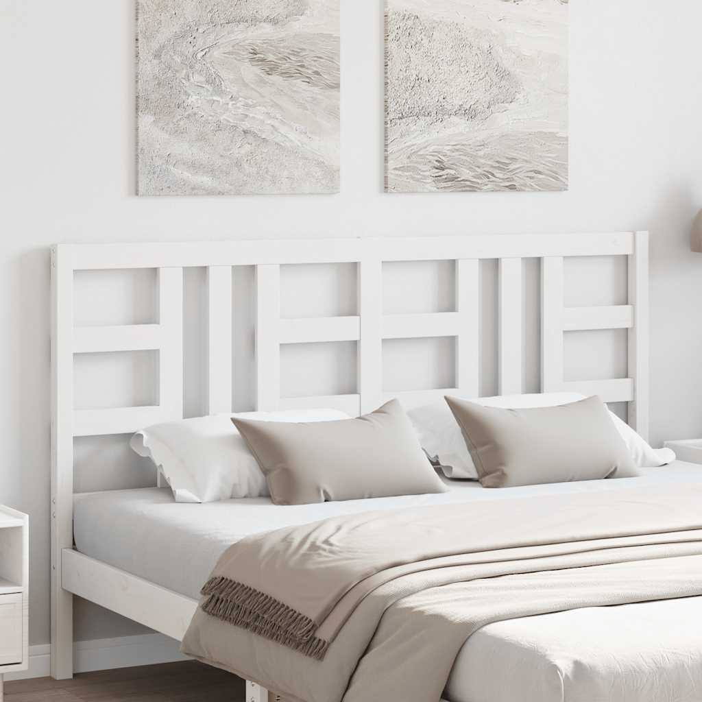 Kopfteil Weiß 156x4x100 cm Massivholz Kiefer