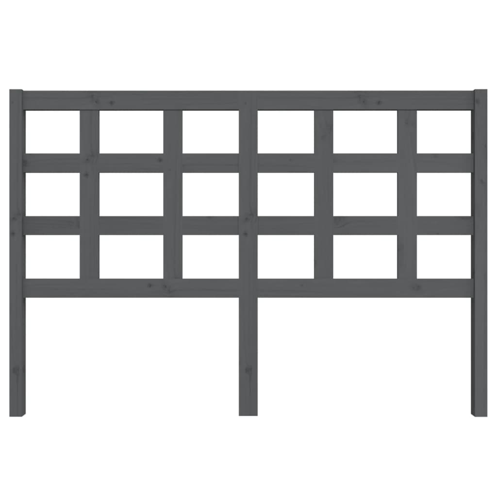 Kopfteil Grau 145,5x4x100 cm Massivholz Kiefer