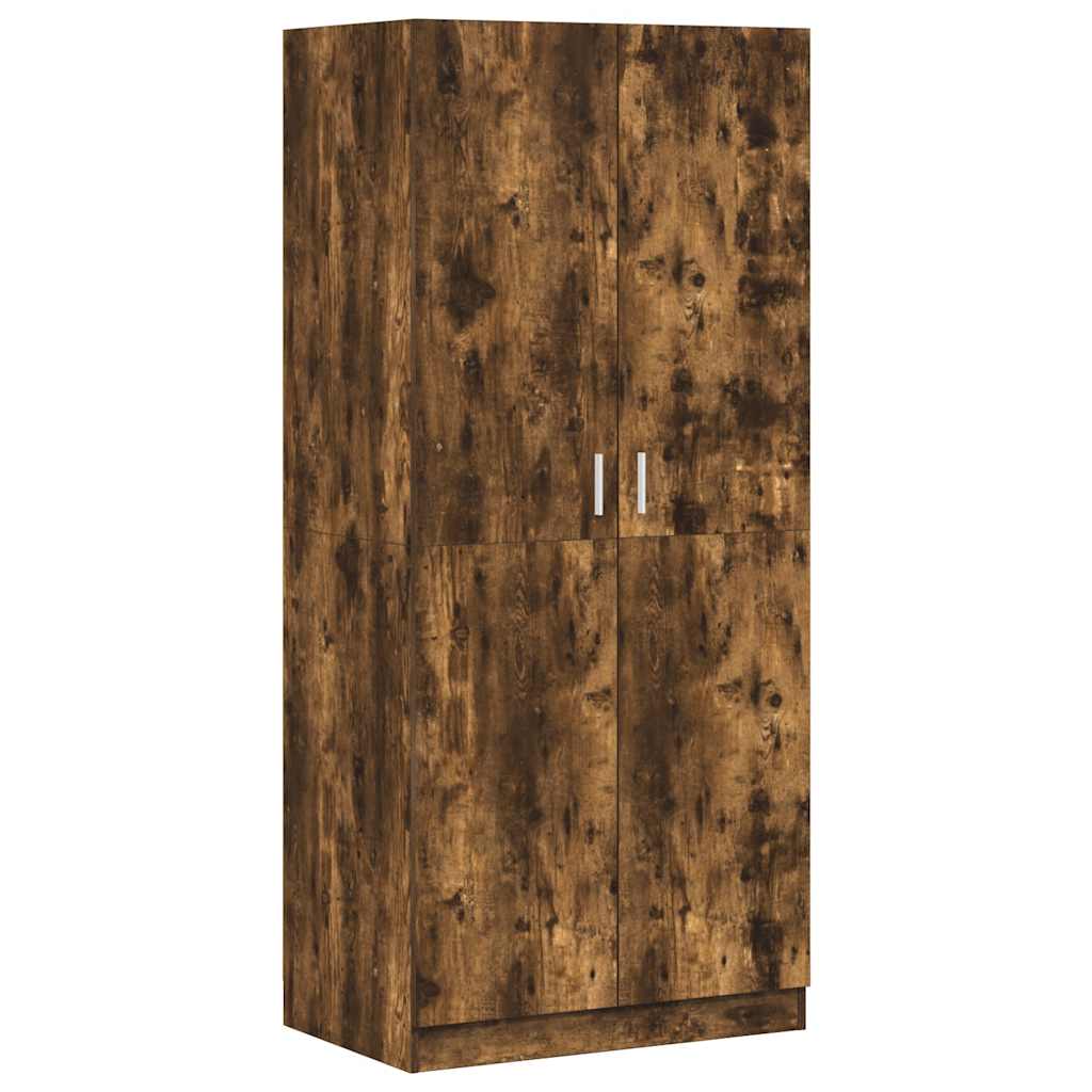 Kleiderschrank Räuchereiche 80x52x180 cm Holzwerkstoff