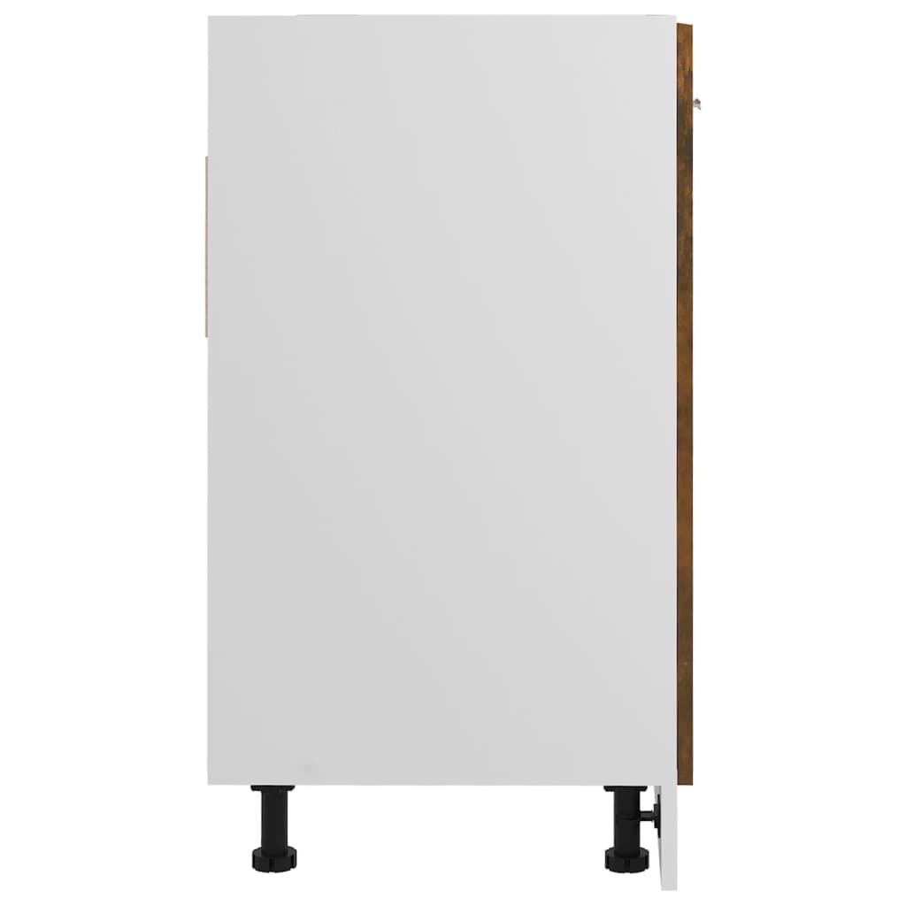 Spülenunterschrank Lyon Räuchereiche 80x46x81,5 cm Holzwerkstoff