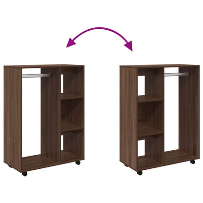 Kleiderschrank Braun Eichen-Optik 80x40x110 cm Holzwerkstoff