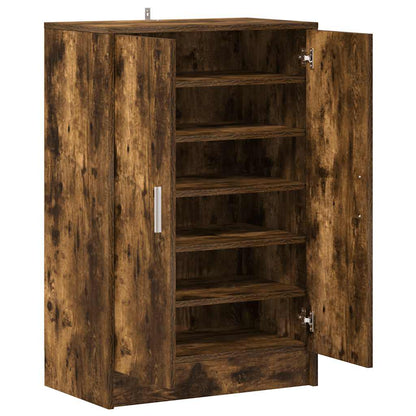 Schuhschrank Räuchereiche 60x35x92 cm Holzwerkstoff