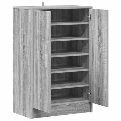 Schuhschrank Grau Sonoma 60x35x92 cm Holzwerkstoff