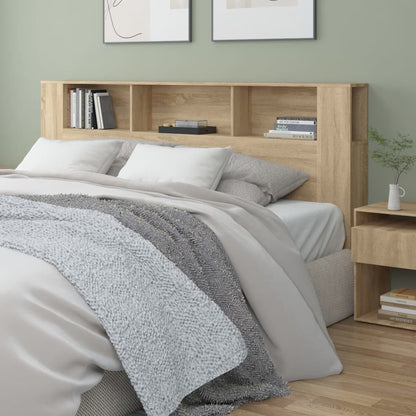 Kopfteil mit Ablagen Sonoma-Eiche 200x18,5x104,5 cm