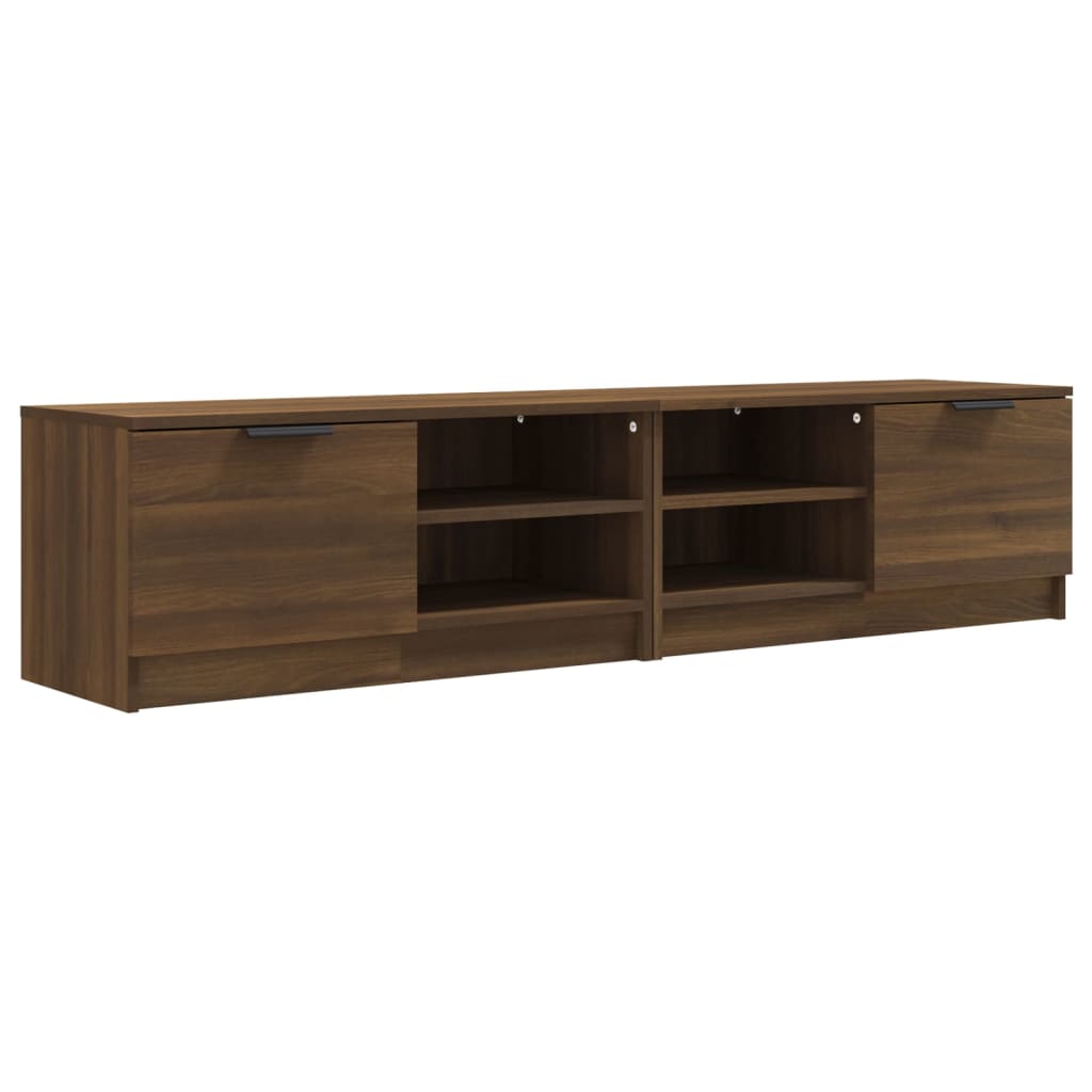 TV-Schränke 2Stk. Braun Eichen-Optik 80x35x36,5cm Holzwerkstoff