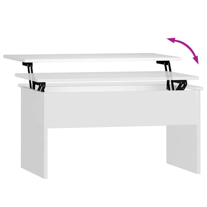 Couchtisch Weiß 80x50,5x41,5 cm Holzwerkstoff