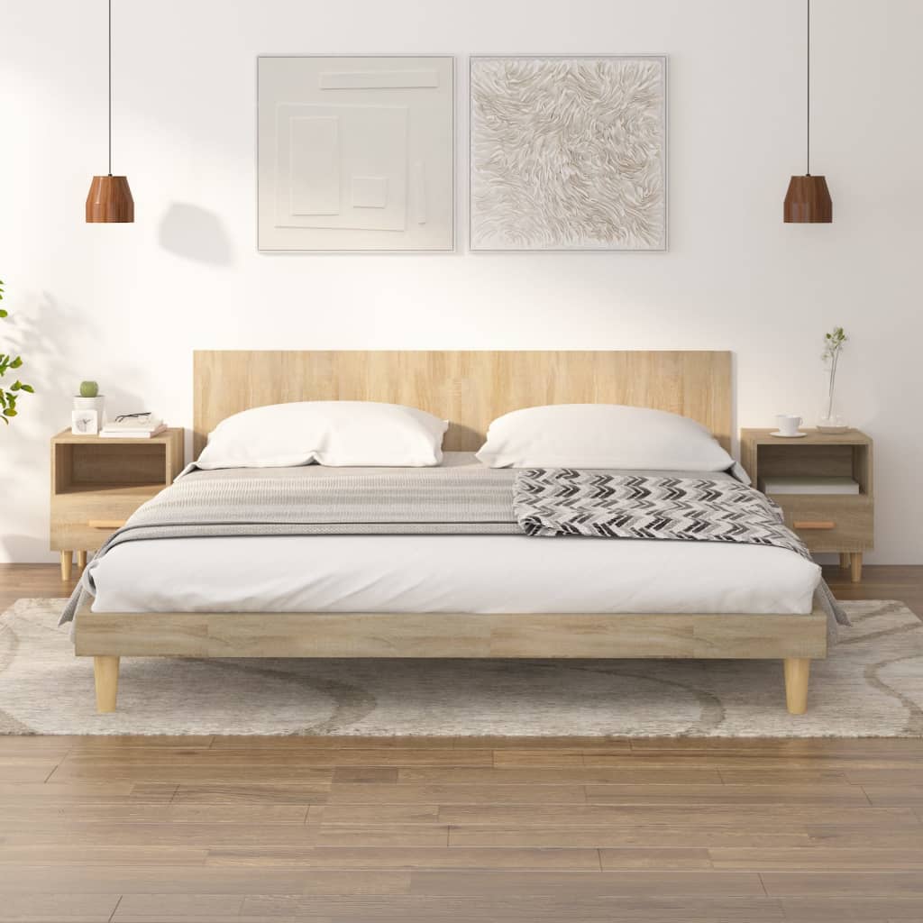 Nachttische 2 Stk. Sonoma-Eiche 40x35x47 cm