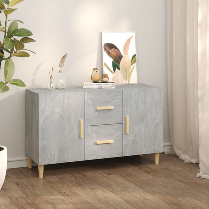 Sideboard Betongrau 100x36x60 cm Holzwerkstoff
