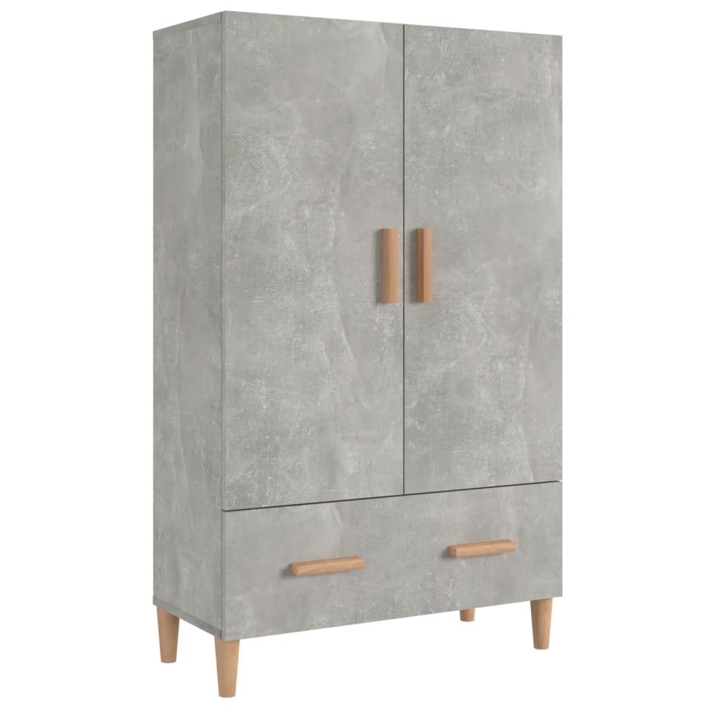Highboard Betongrau 70x31x115 cm Holzwerkstoff