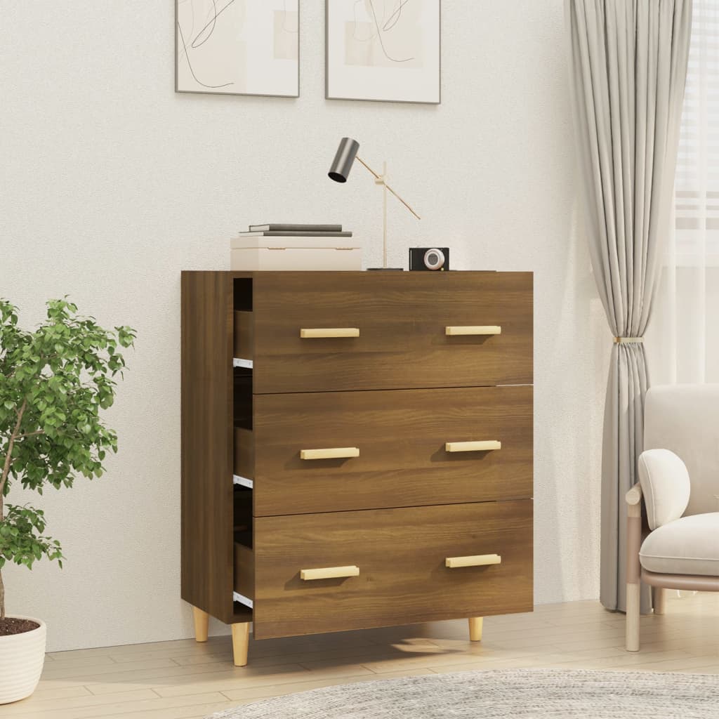 Sideboard Braun Eichen-Optik 70x34x90 cm Holzwerkstoff