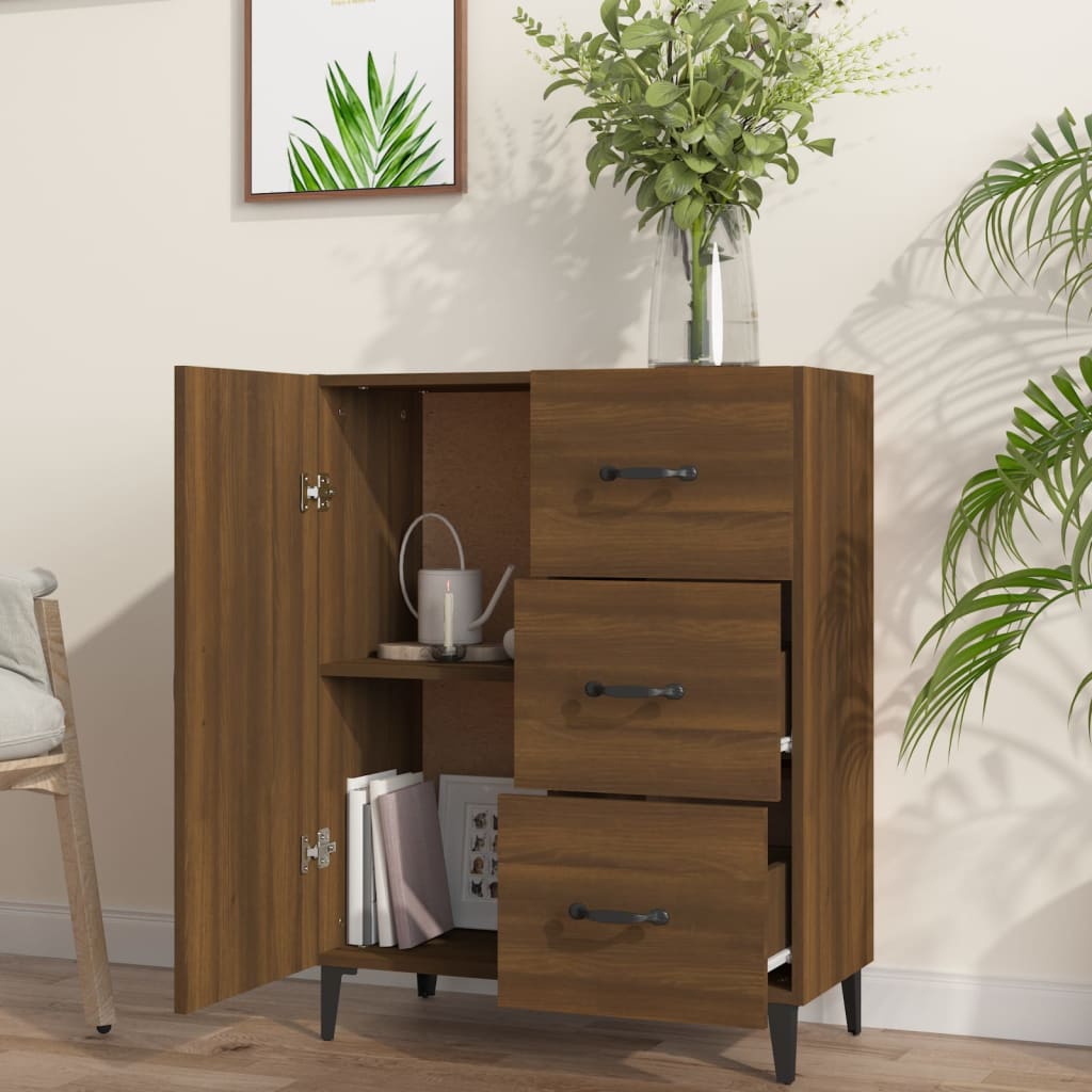 Sideboard Braun Eichen-Optik 69,5x34x90 cm Holzwerkstoff