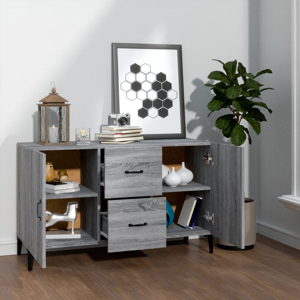 Sideboard Grau Sonoma 100x36x60 cm Holzwerkstoff