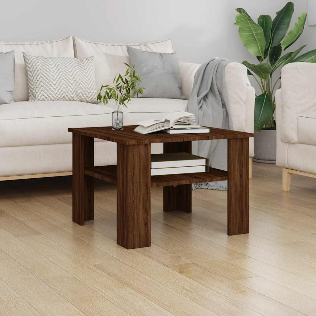 Couchtisch Braun Eichen-Optik 60x60x42 cm Holzwerkstoff