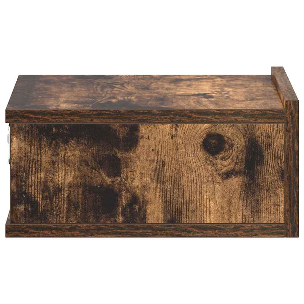 Hängender Nachttisch Räuchereiche 40x30x15 cm Holzwerkstoff