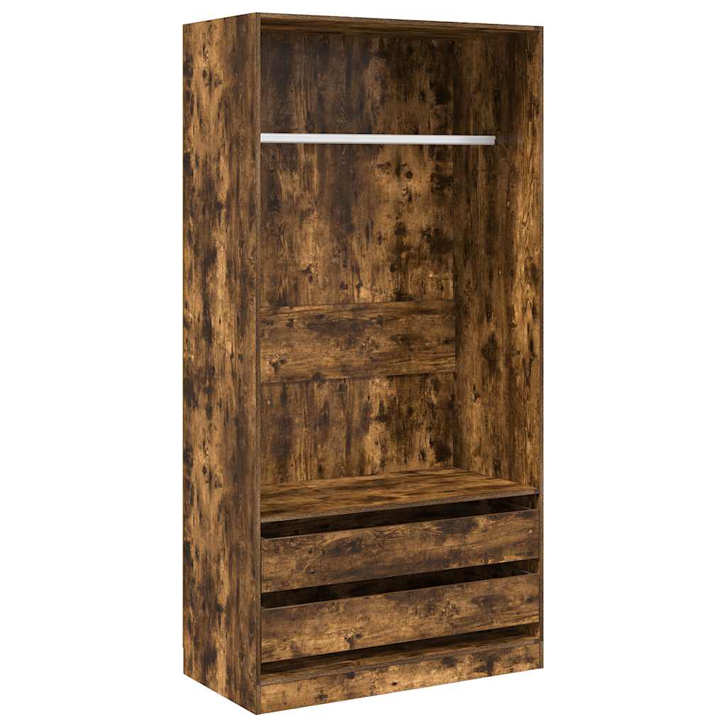 Kleiderschrank Räuchereiche 100x50x200 cm Holzwerkstoff