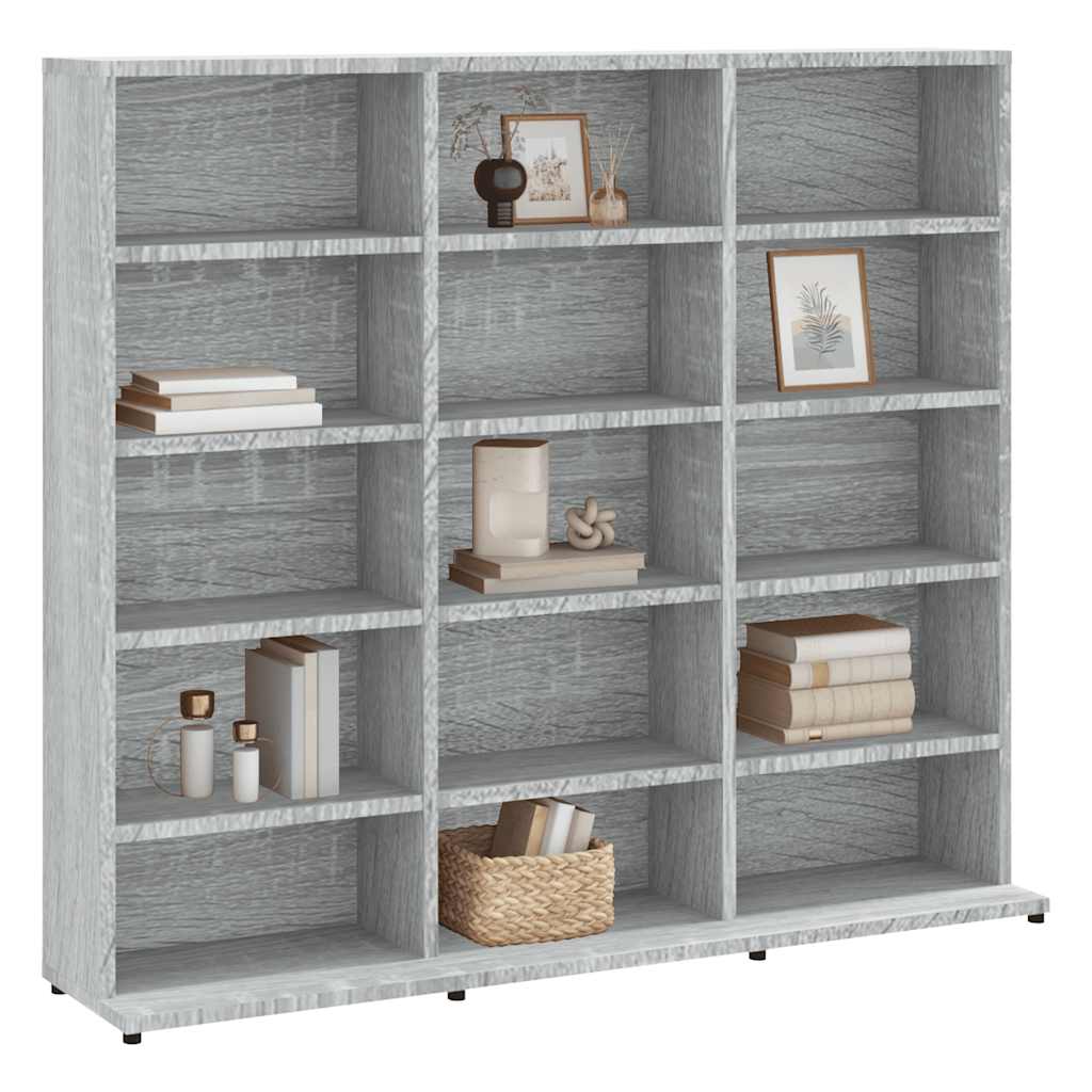 CD-Regal Grau Sonoma 100x23x89,5 cm Holzwerkstoff