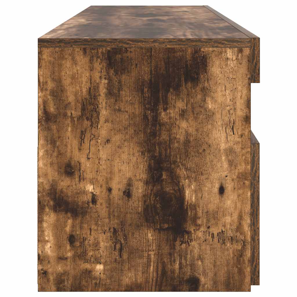 TV-Schrank mit LED-Leuchten Räuchereiche 90x35x40 cm