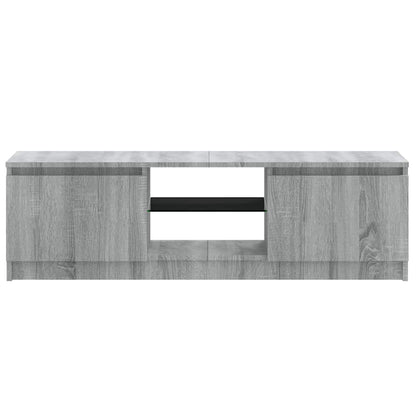 TV-Schrank mit LED-Leuchten Grau Sonoma 120x30x36 cm