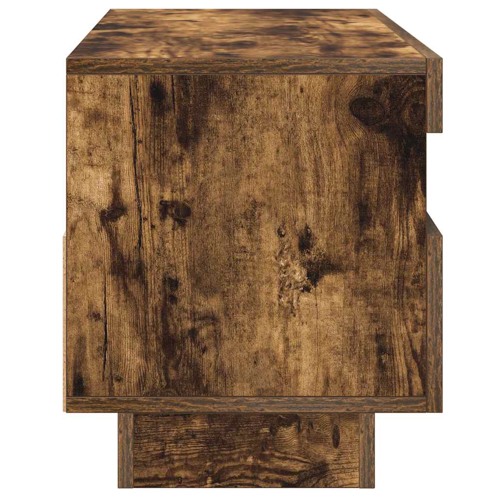 TV-Schrank mit LED-Leuchten Räuchereiche 100x35x40 cm