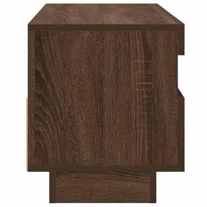 TV-Schrank mit LED-Leuchten Braun Eichen-Optik 100x35x40 cm