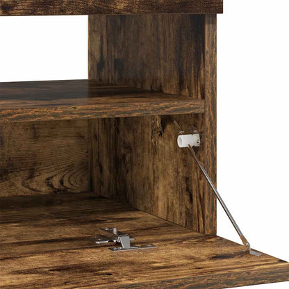 TV-Schrank mit LED-Leuchten Räuchereiche 80x35x40 cm