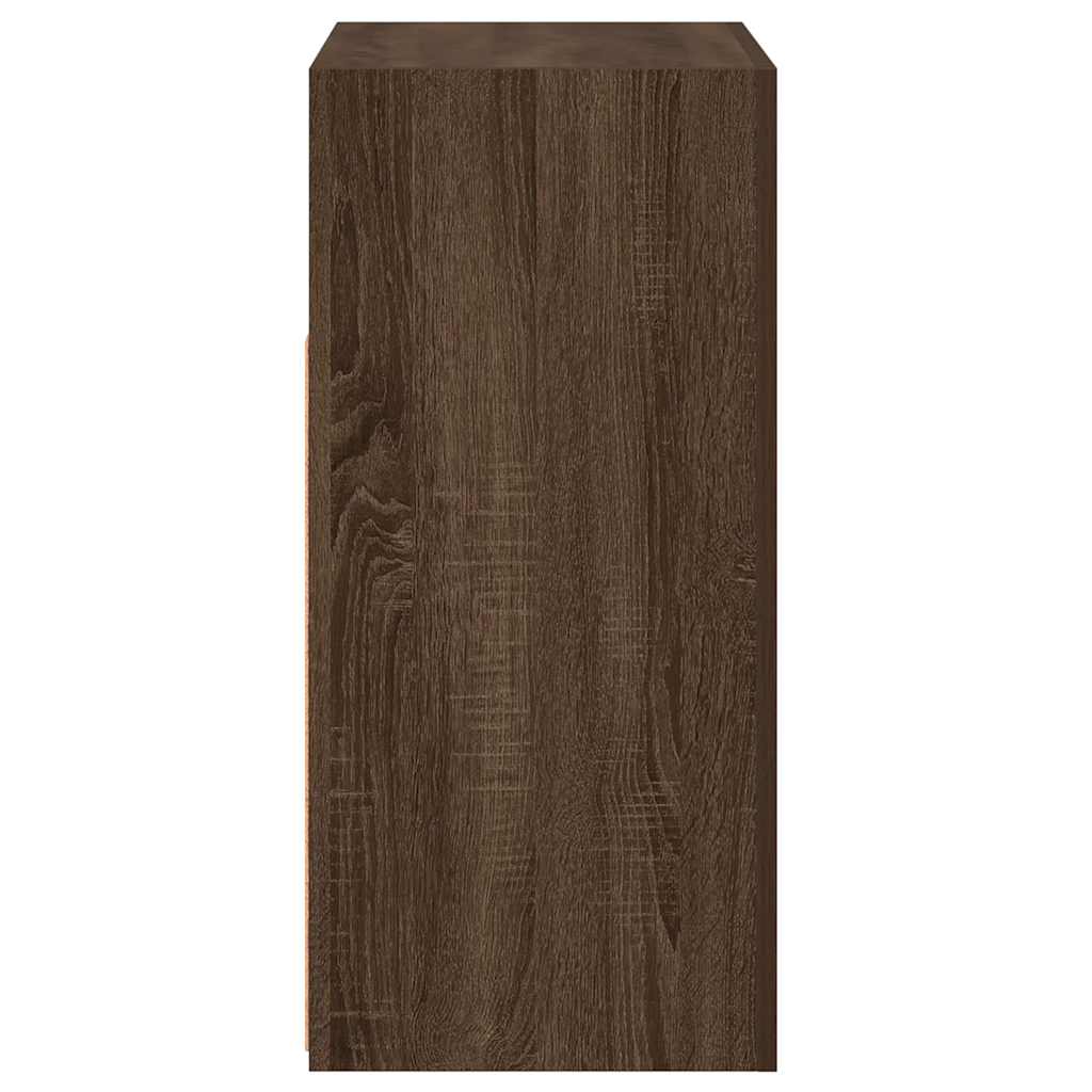 Sideboard mit LED-Beleuchtung Braun Eichen-Optik 80x35x75 cm