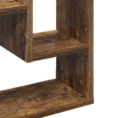 Wandregal Räuchereiche 36x16x90 cm Holzwerkstoff