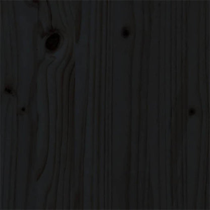 Massivholzbett Schwarz 140x190 cm