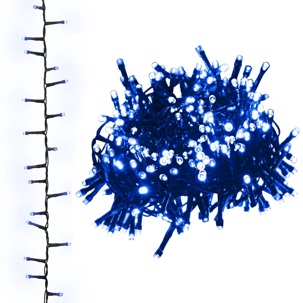 LED-Lichterkette mit 1000 LEDs Blau 25 m PVC