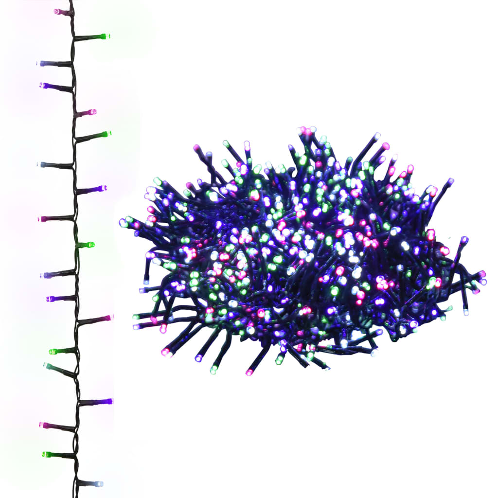 LED-Lichterkette mit 3000 LEDs Pastell Mehrfarbig 65 m PVC