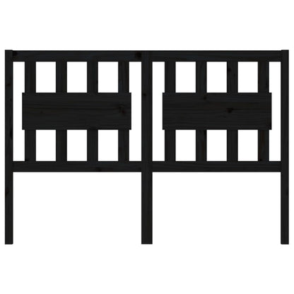 Kopfteil Schwarz 125,5x4x100 cm Massivholz Kiefer