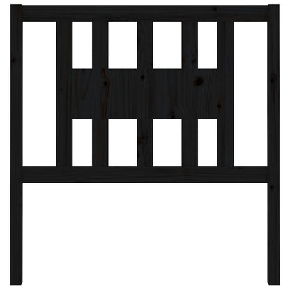 Kopfteil Schwarz 96x4x100 cm Massivholz Kiefer