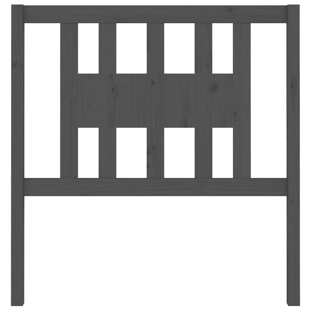 Kopfteil Grau 106x4x100 cm Massivholz Kiefer