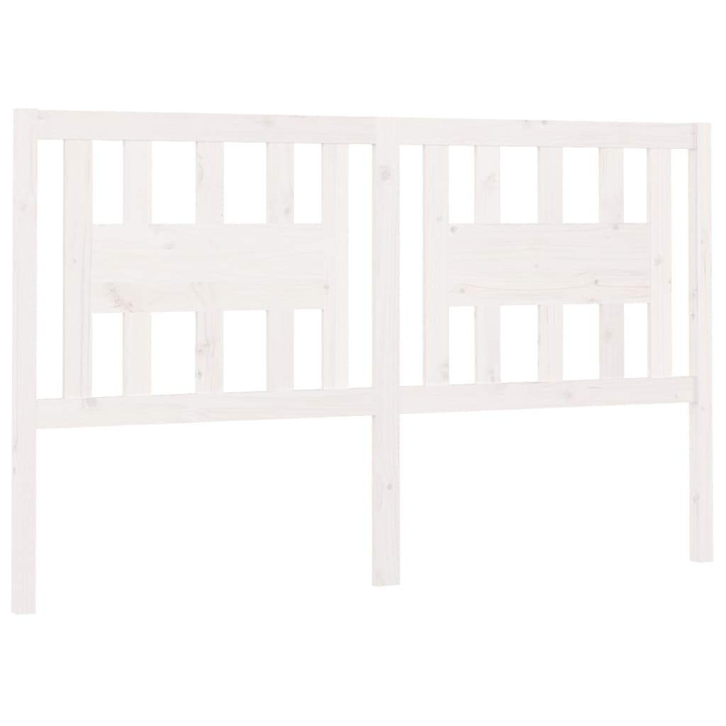 Kopfteil Weiß 141x4x100 cm Massivholz Kiefer