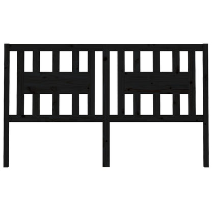 Kopfteil Schwarz 146x4x100 cm Massivholz Kiefer