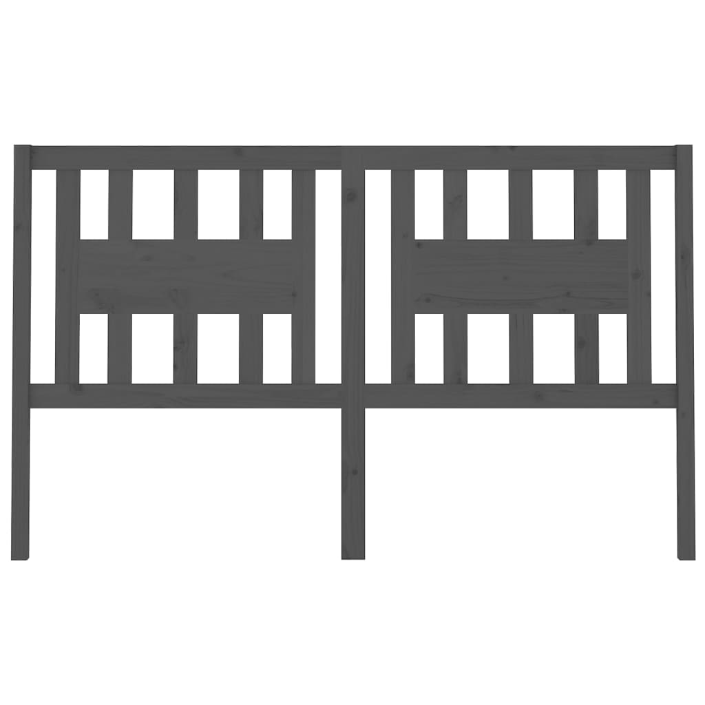 Kopfteil Grau 166x4x100 cm Massivholz Kiefer