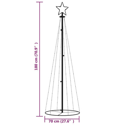 LED-Weihnachtsbaum Kegelform Mehrfarbig 108 LEDs 70x180 cm