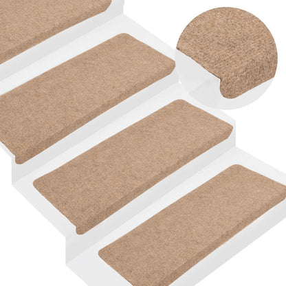 Stufenmatten Selbstklebend 15 Stk. 65x24,5x3,5 cm Beige