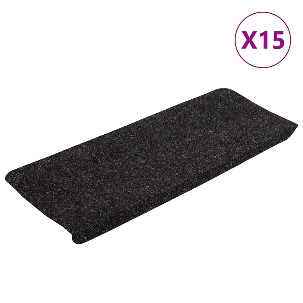 Stufenmatten Selbstklebend 15 Stk. 65x24,5x3,5 cm Anthrazit