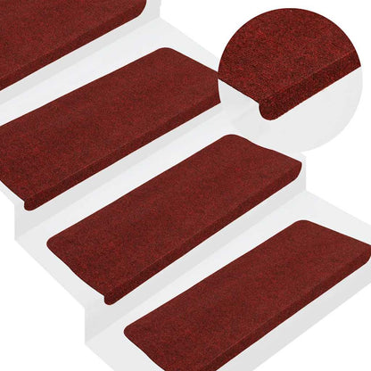 Stufenmatten Selbstklebend 15 Stk. 65x24,5x3,5 cm Rot