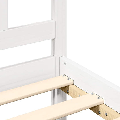 Massivholzbett Weiß 100x200 cm