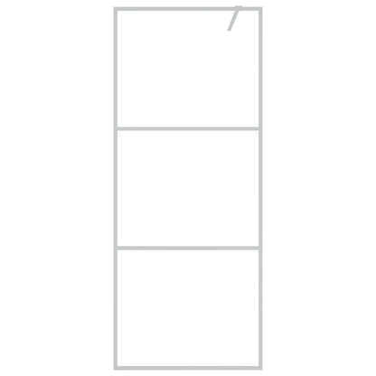 Duschwand für Begehbare Dusche Silbern 80x195 cm ESG-Klarglas