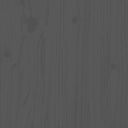 Massivholzbett Grau Kiefer 200x200 cm