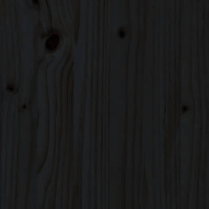 Massivholzbett Schwarz Kiefer 200x200 cm
